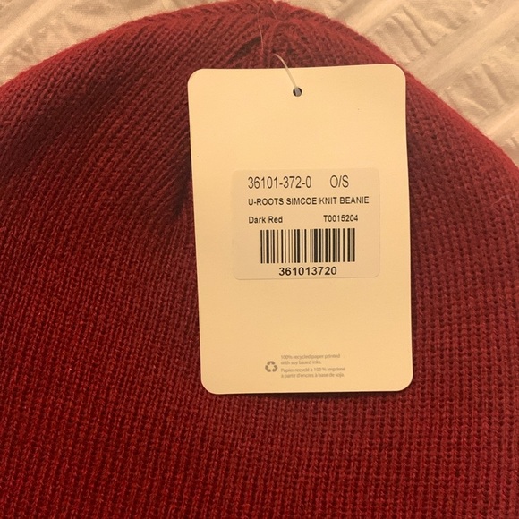 Roots Knit Beanie - Dark Red - Picture 2 of 3